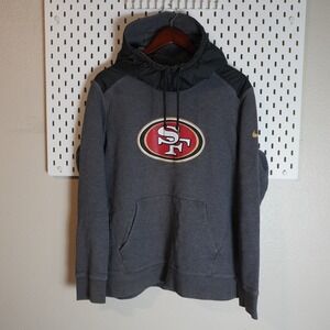 Nike NFL San Francisco 49ers Hoodie Pullover‎ Sweatshirt Mens Large Gray